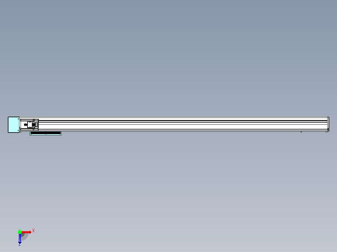 威洛博VC丝杆传动-无尘环境VC14-Lxx-C-S1300-BR-ZP40-C3俯视图