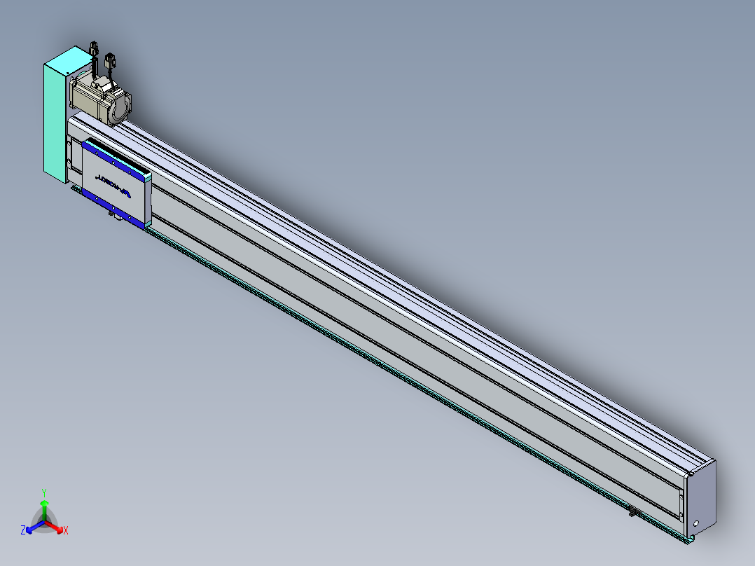 威洛博VC丝杆传动-无尘环境VC14-Lxx-C-S1300-BR-ZP40-C3正等轴测图