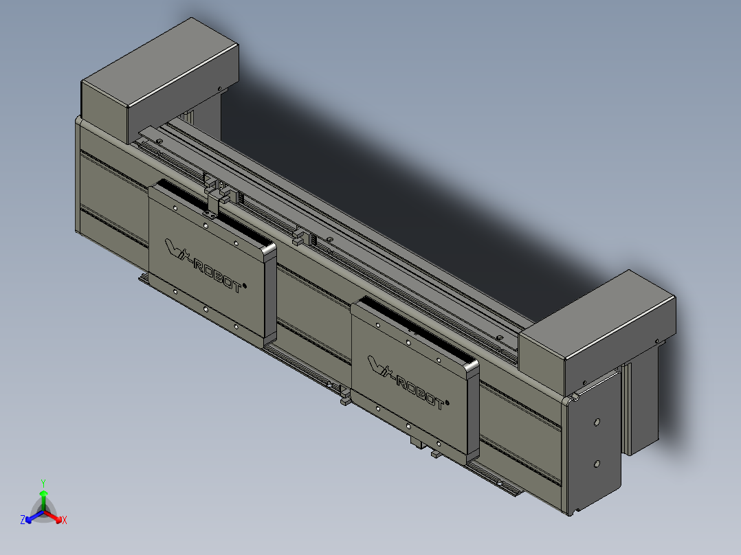 威洛博双电机滑台-VBC14S2-L50-S100-BD-P40-C6正等轴测图