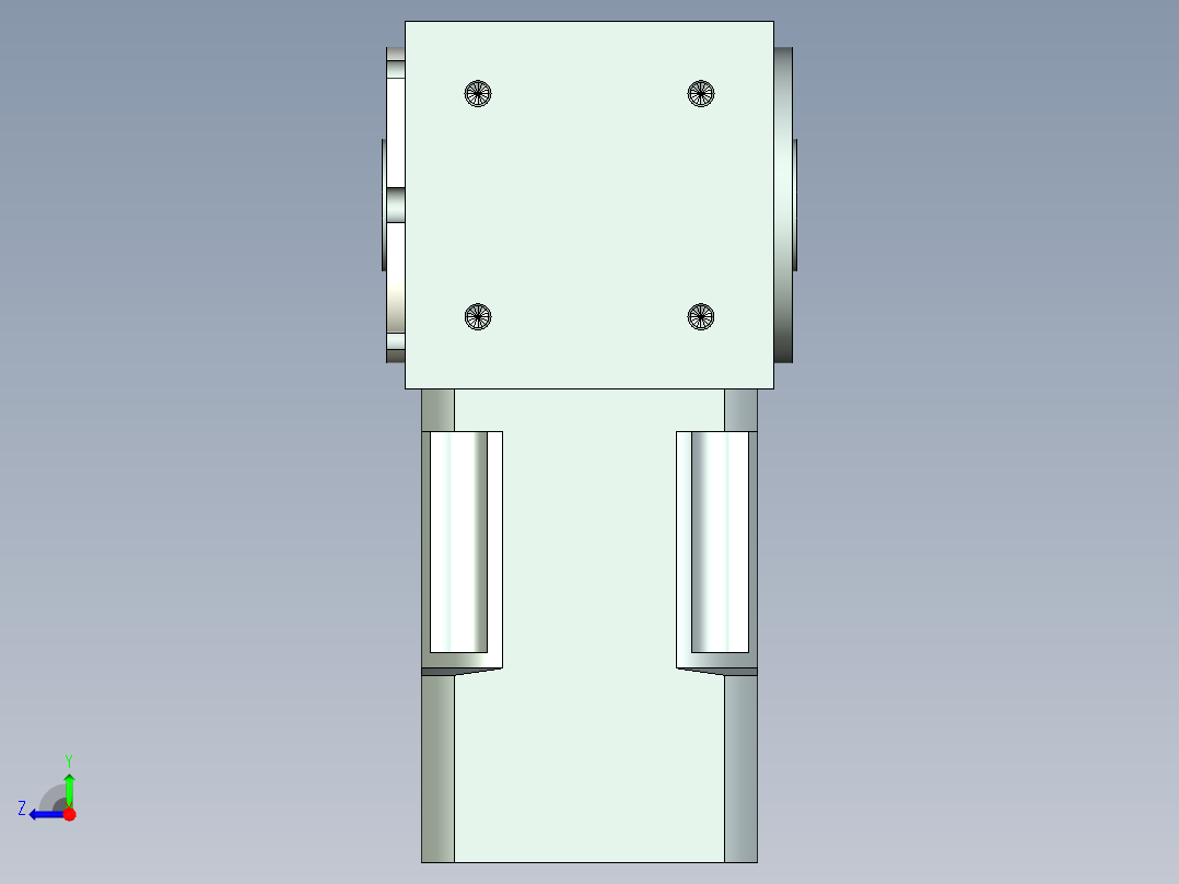 换向器PW70双孔 PLX60-L1 14-50-70-M4.stp右视图
