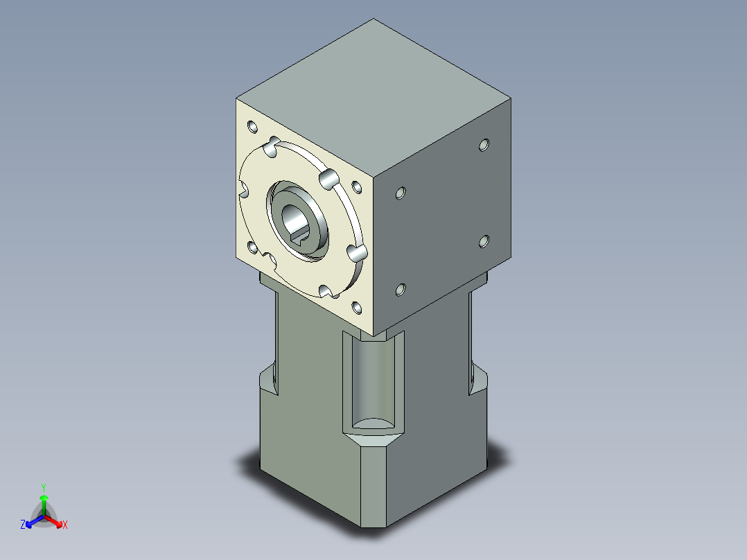 换向器PW70双孔 PLX60-L1 14-50-70-M4.stp正等轴测图