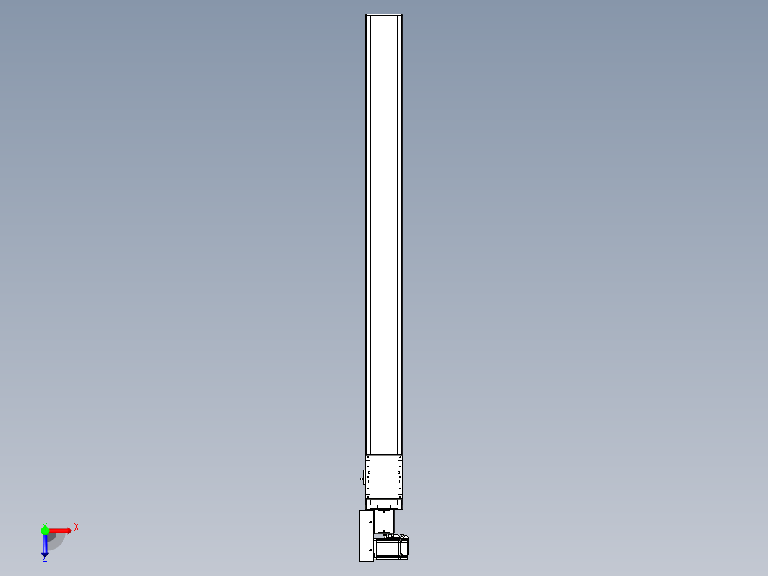 同步带全封闭直线模组TPA-HCB-105D-90-L1200-ML-C-P20-N3俯视图