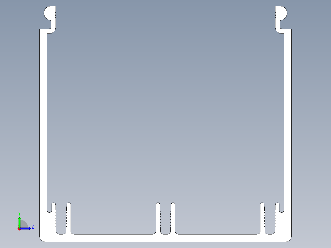 型材-KJN CABLE CONDUIT 80X80 KJN511030.STEP左视图