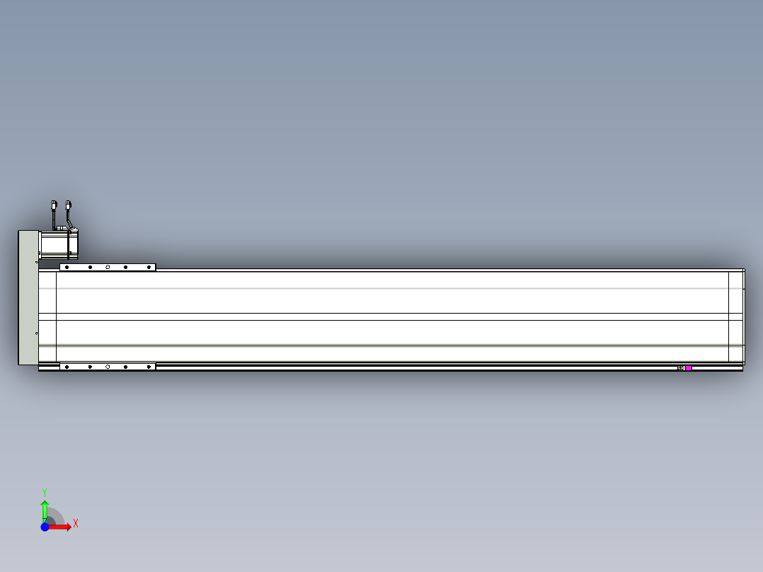 VF丝杆传动-一般环境VF27-Lxx-C-S1600-BR-ZP75-D3前视图