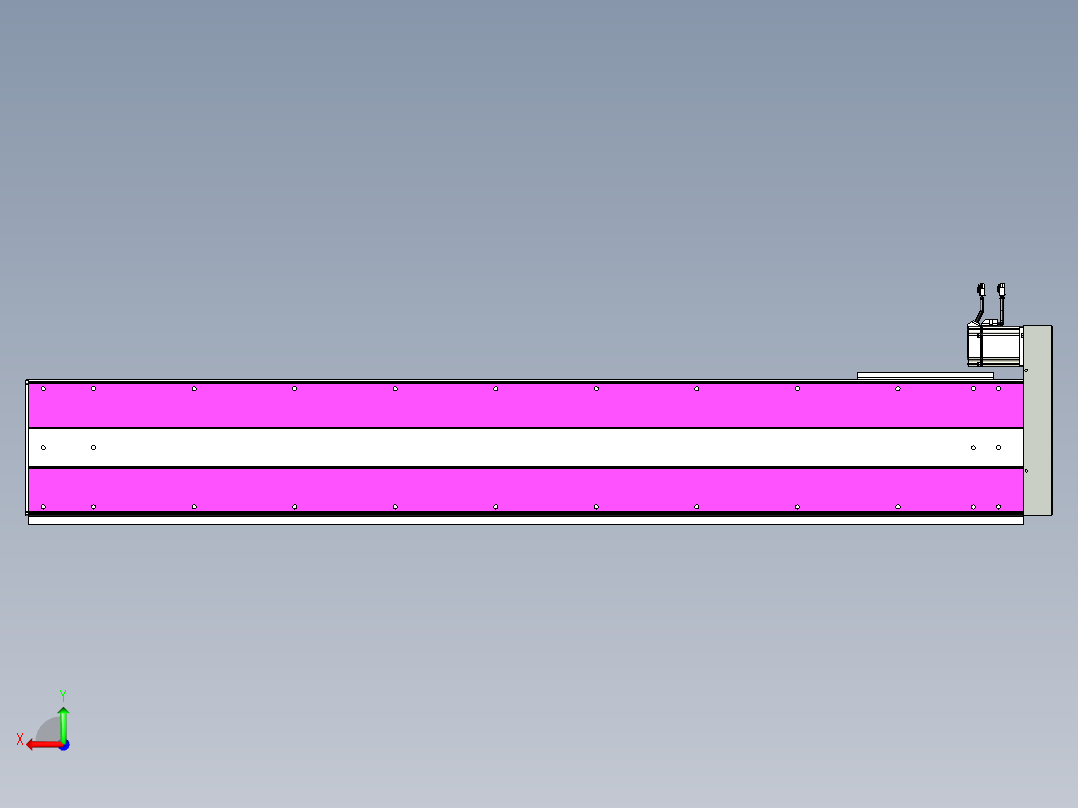 VF丝杆传动-一般环境VF27-Lxx-C-S1600-BR-ZP75-D3后视图