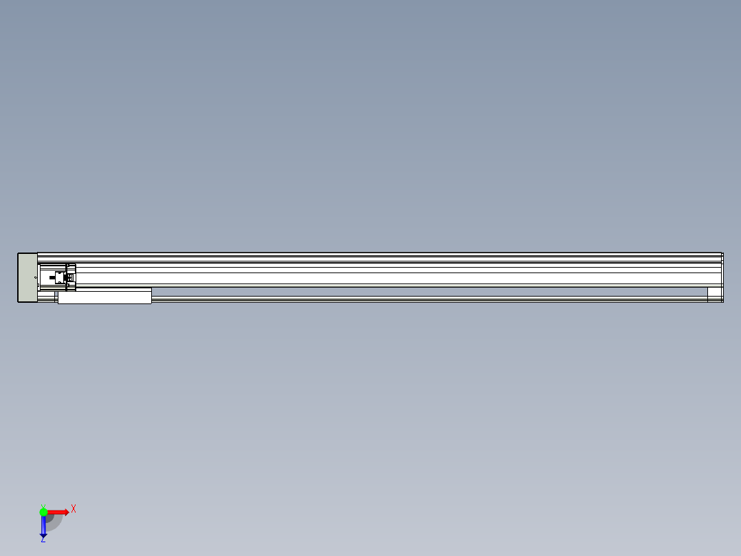 VF丝杆传动-一般环境VF27-Lxx-C-S1600-BR-ZP75-D3俯视图