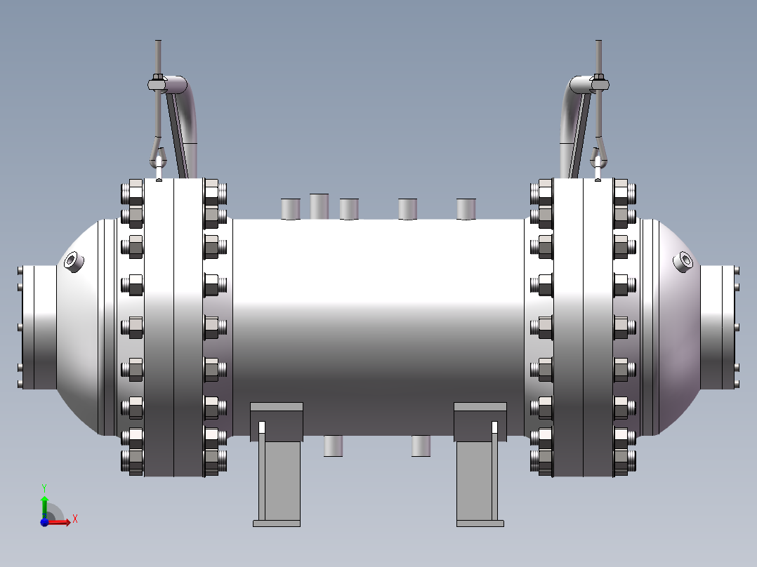 压力试验罐前视图