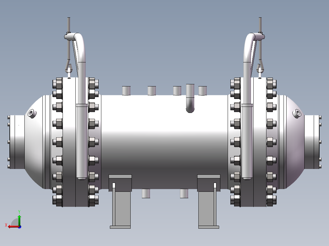 压力试验罐后视图