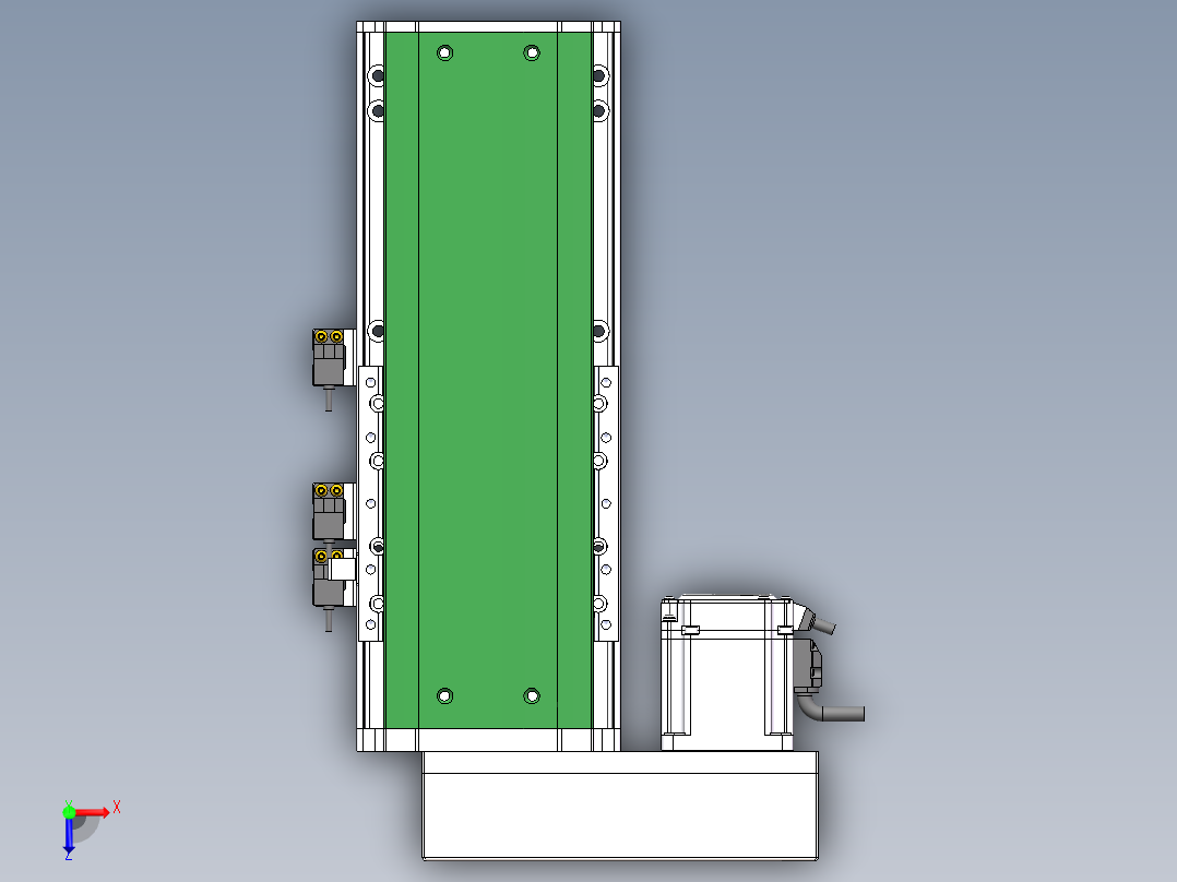 MTH丝杆半封闭模组MT120BS-BL-200W俯视图