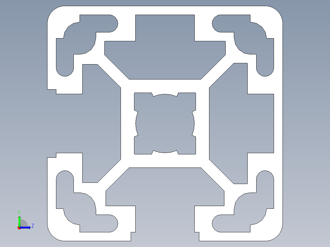 型材-BR 40X40L 2NVS KJN993189.STEP左视图