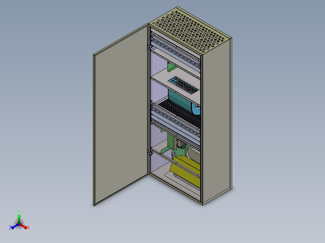 杀菌空气过滤器sw15可编辑正等轴测图