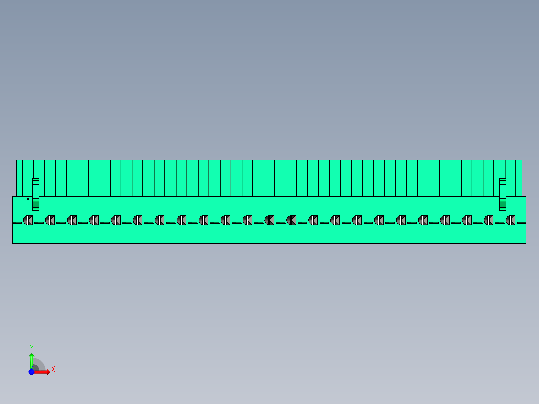 DEGSON 2EDG 系列 5.0mm 可插拔接线端子组-2EDGA-5.0-23P-14-00AH前视图