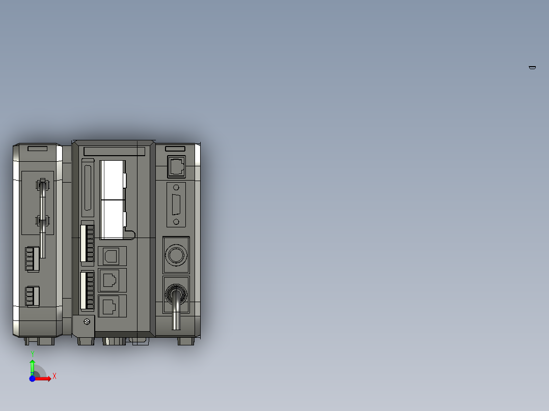 基恩士XG-7000A_7500A_CA-DC20E_kc图纸模型前视图