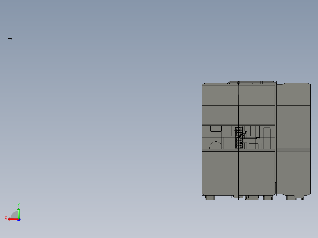 基恩士XG-7000A_7500A_CA-DC20E_kc图纸模型后视图