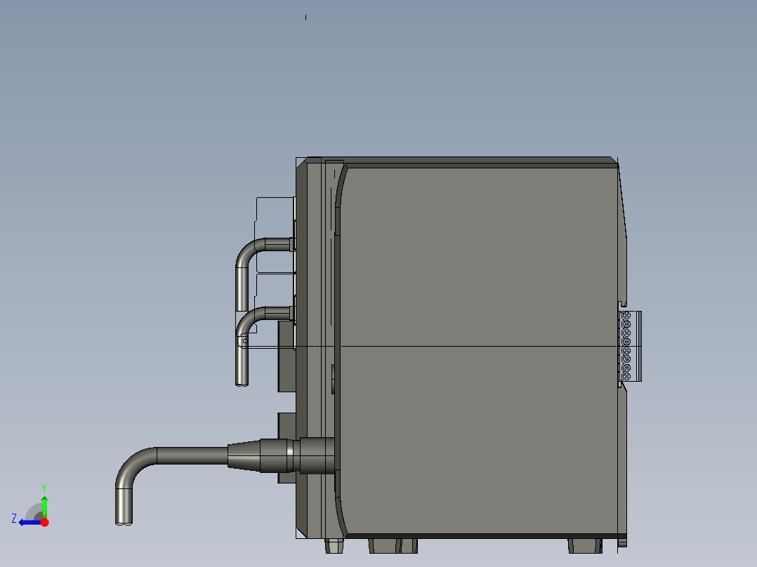 基恩士XG-7000A_7500A_CA-DC20E_kc图纸模型右视图