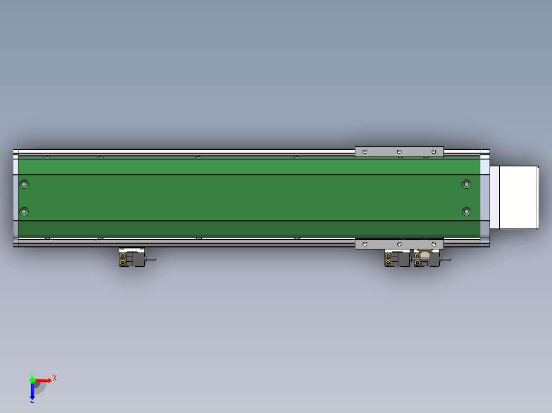 MTH丝杆半封闭模组MT100BS-BM-200W俯视图