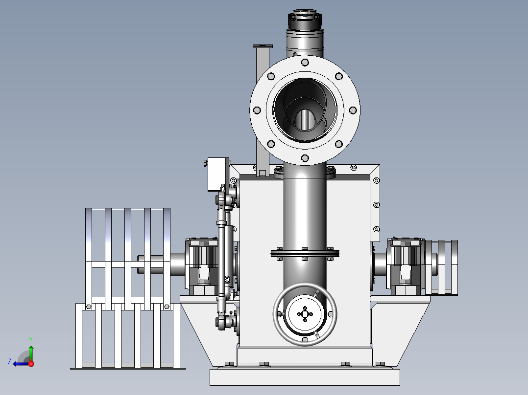 冲击式水轮机右视图