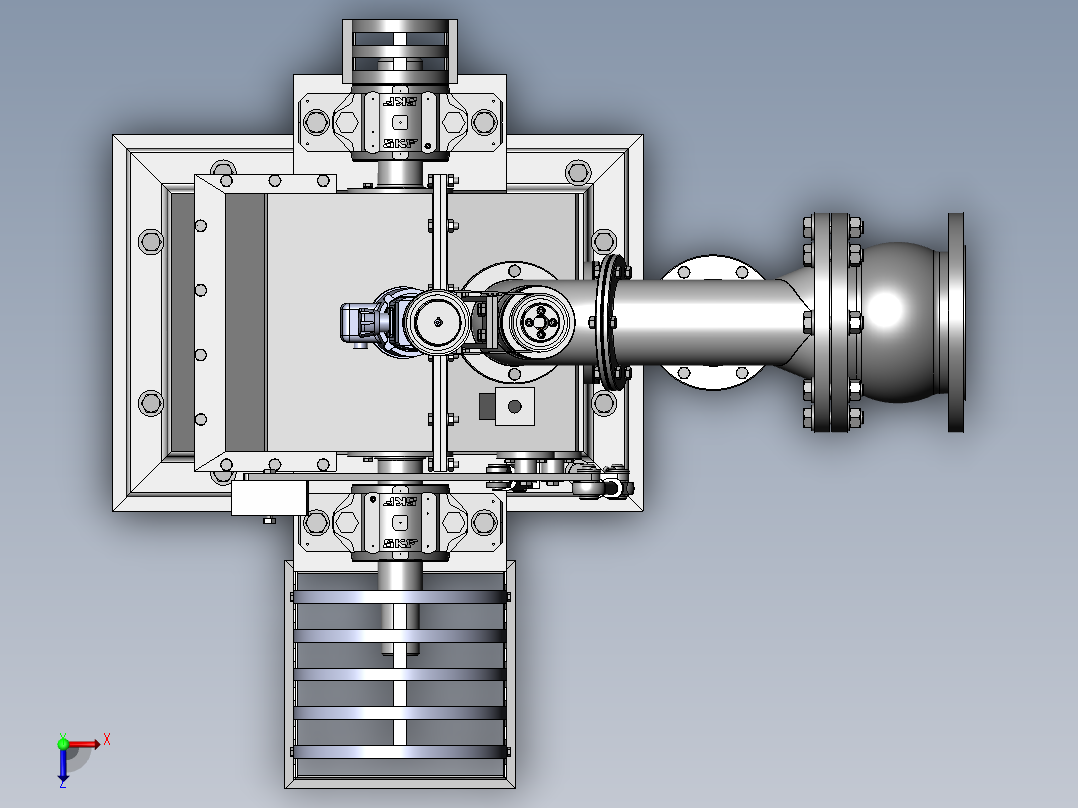 冲击式水轮机俯视图