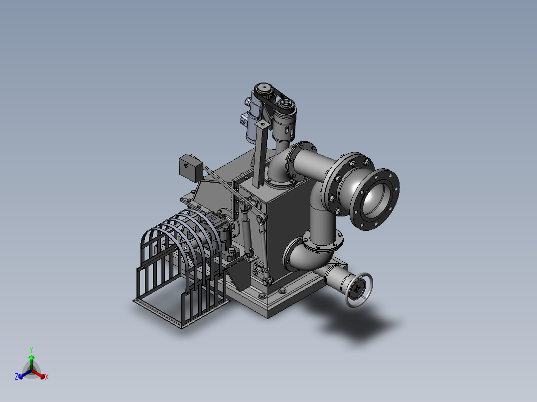冲击式水轮机正等轴测图