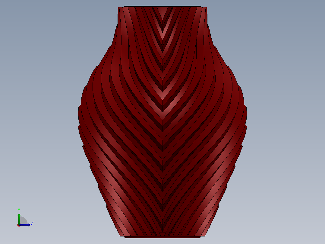 sequence-vase-花瓶模型左视图