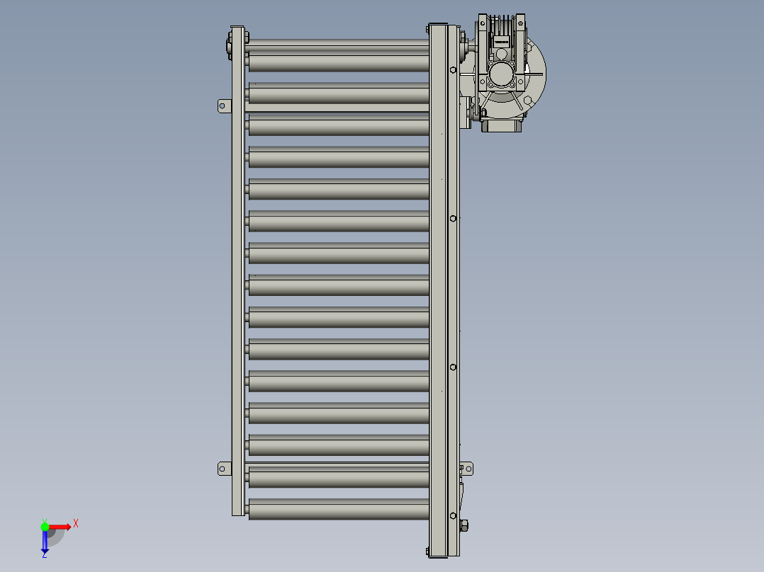 链驱动滚筒输送机-2-stp俯视图