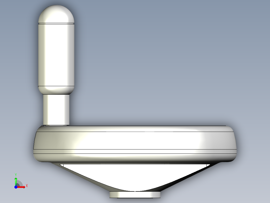 人體工學型二幅手輪ETW+IR-3D多系列多零件图纸模型前视图
