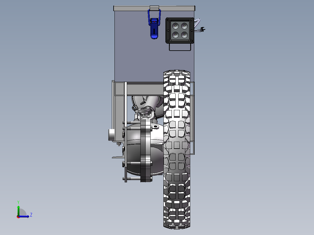 车轮架总成L 新型遥控四驱运输车部件2左视图
