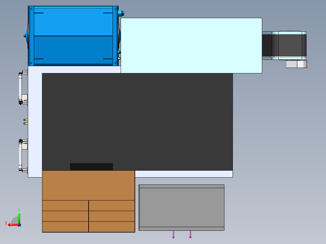 完整盘齿插齿机模型设计资料后视图