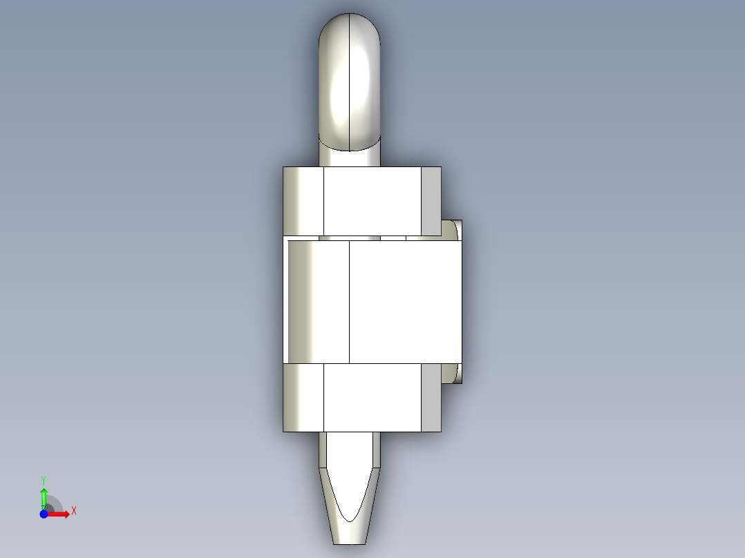 梢型鉸鏈PLH581,582-3D多系列多零件图纸模型前视图