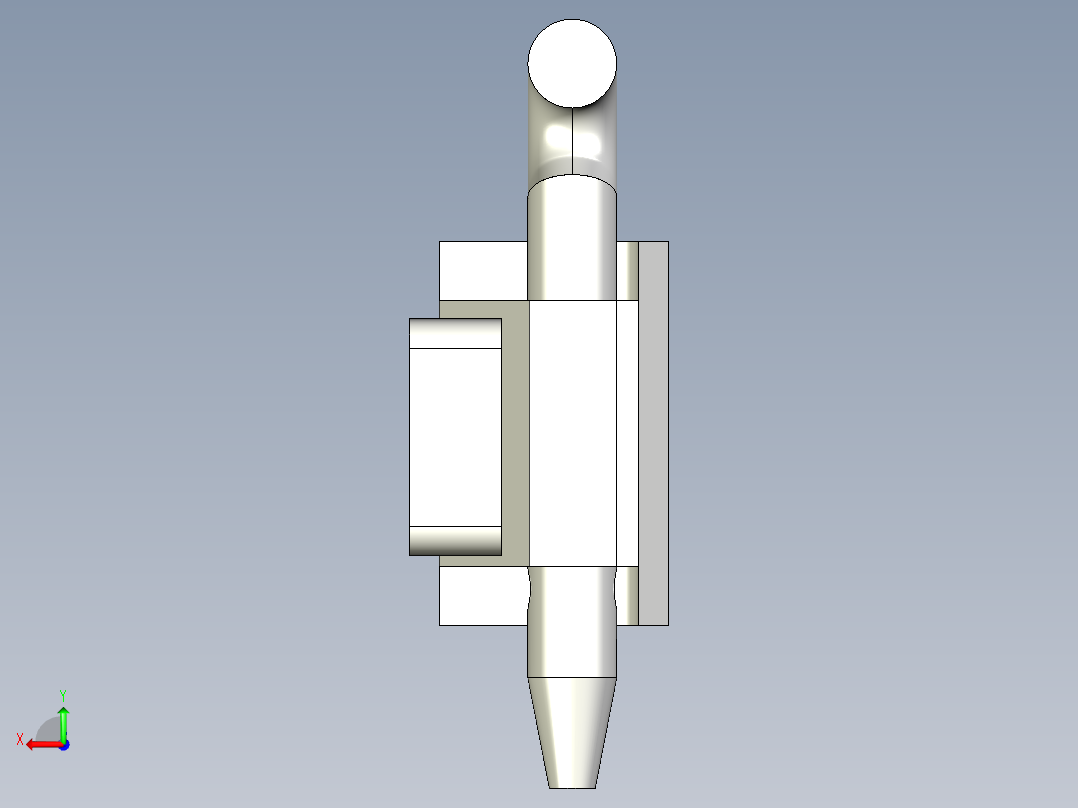梢型鉸鏈PLH581,582-3D多系列多零件图纸模型后视图