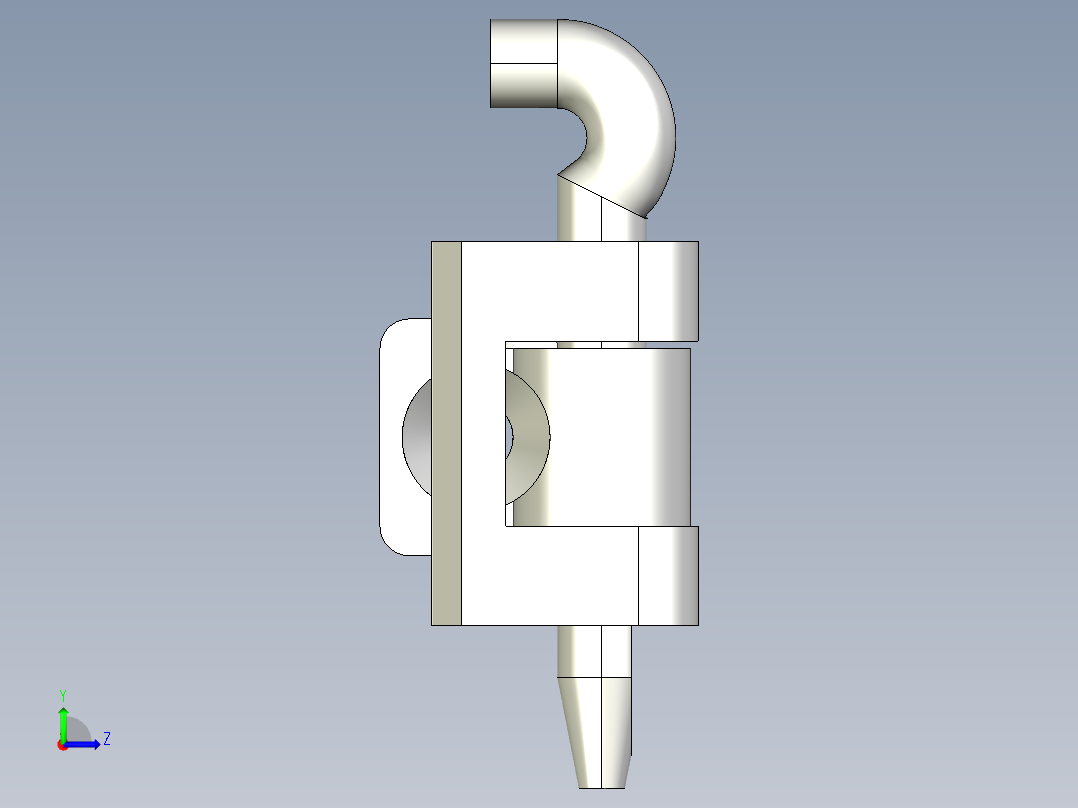 梢型鉸鏈PLH581,582-3D多系列多零件图纸模型左视图