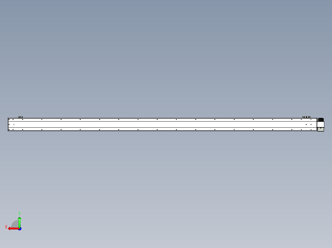 同步带滑台-半封闭B13H-L45-S2950-LU-P40-D3后视图