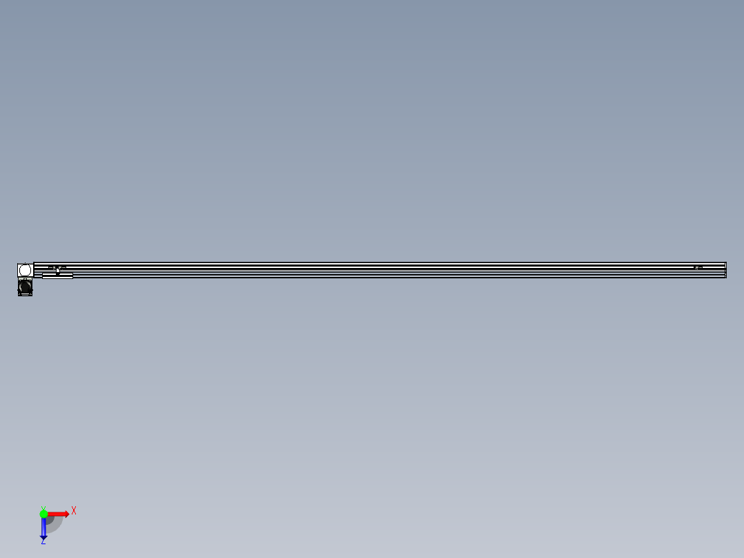 同步带滑台-半封闭B13H-L45-S2950-LU-P40-D3俯视图