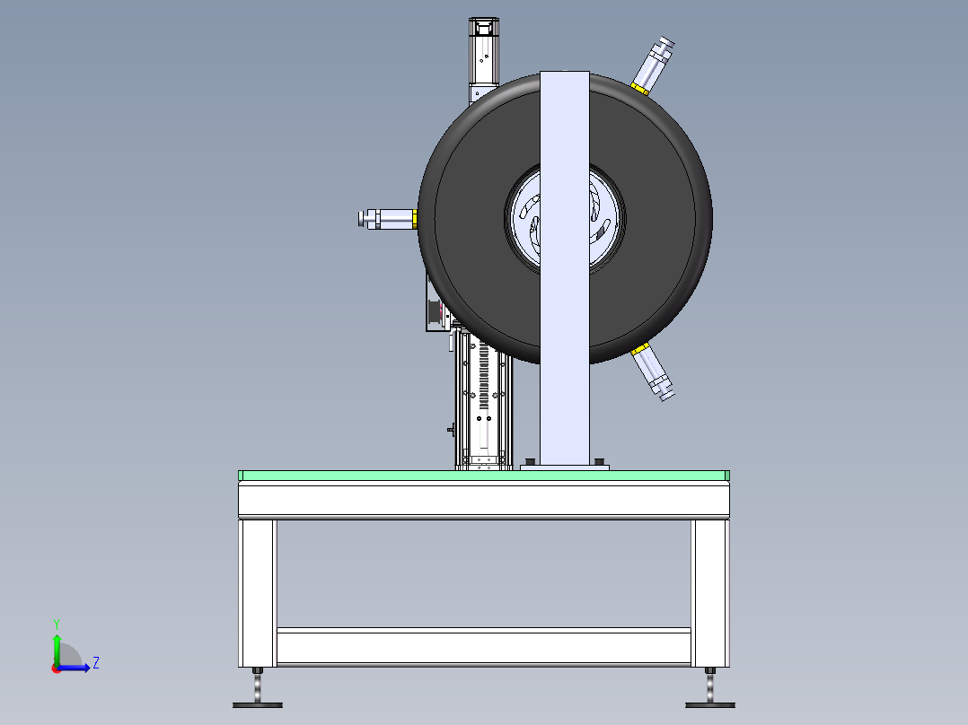 轮毂驱动电动汽车悬架振动试验台设计1444295左视图