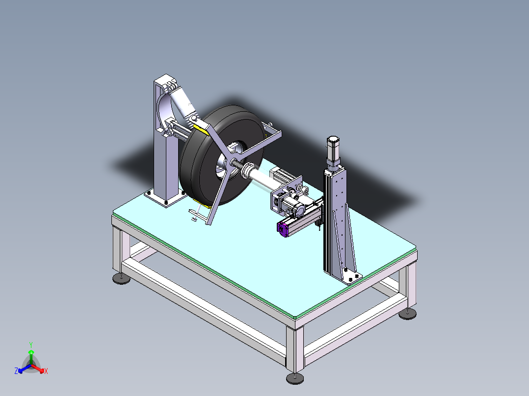 轮毂驱动电动汽车悬架振动试验台设计1444295正等轴测图