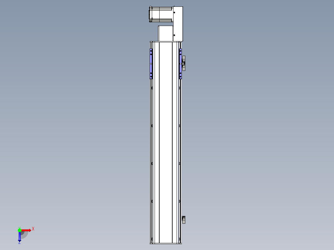 同步带滑台-半封闭B17H-L50-S800-R-P75-D3俯视图