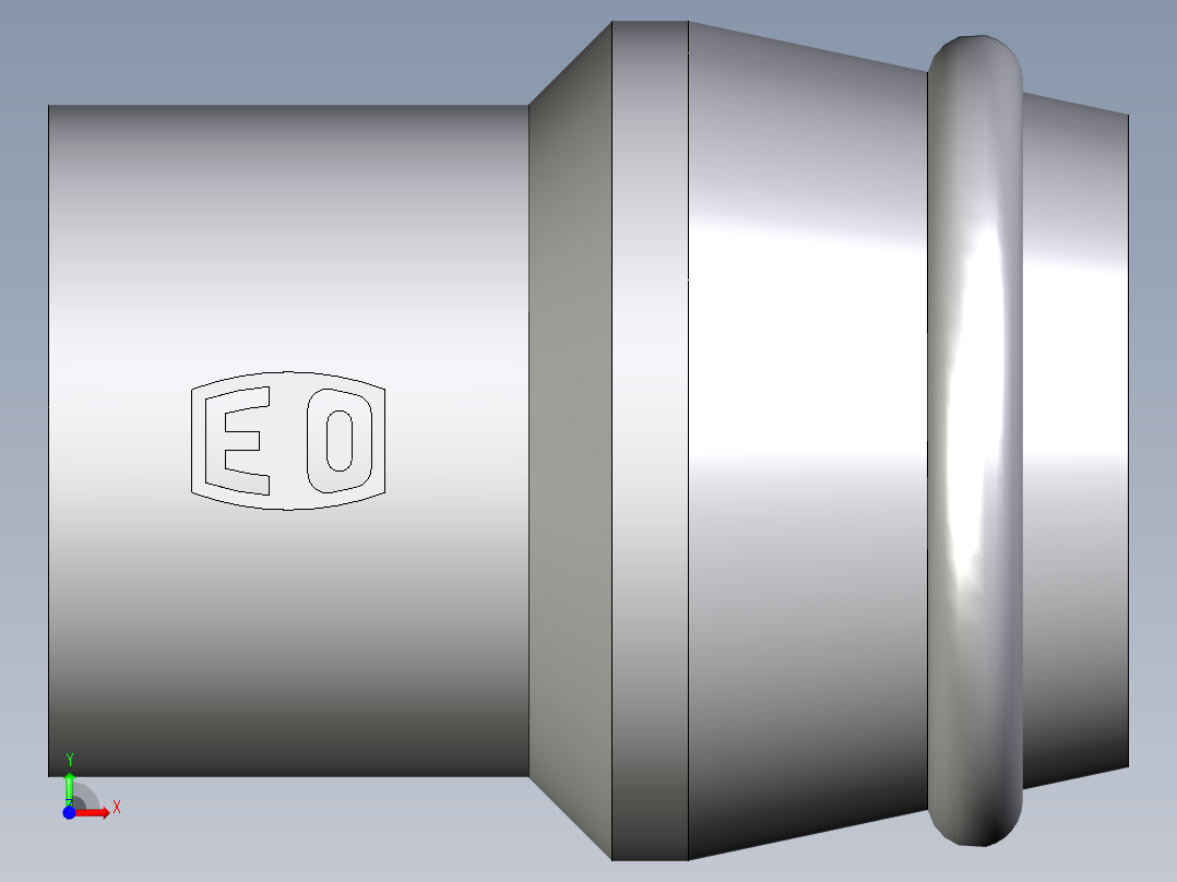 卡套式工业通用硬管接头EO_Blanking_plug_for_cones_VKA14CF前视图