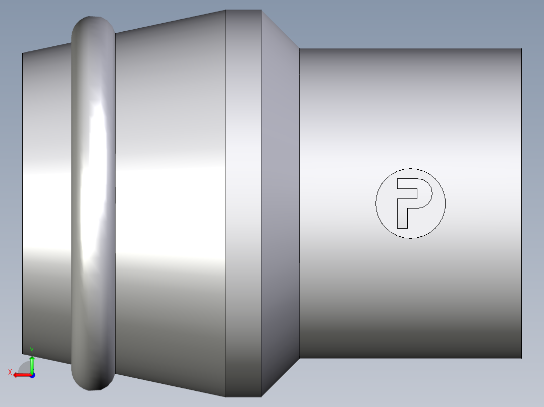 卡套式工业通用硬管接头EO_Blanking_plug_for_cones_VKA14CF后视图