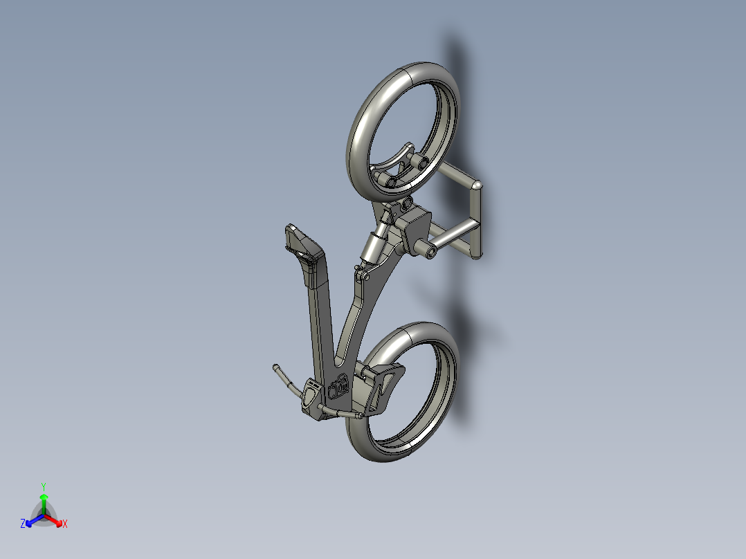 电动自行车 摩托车 (25)正等轴测图