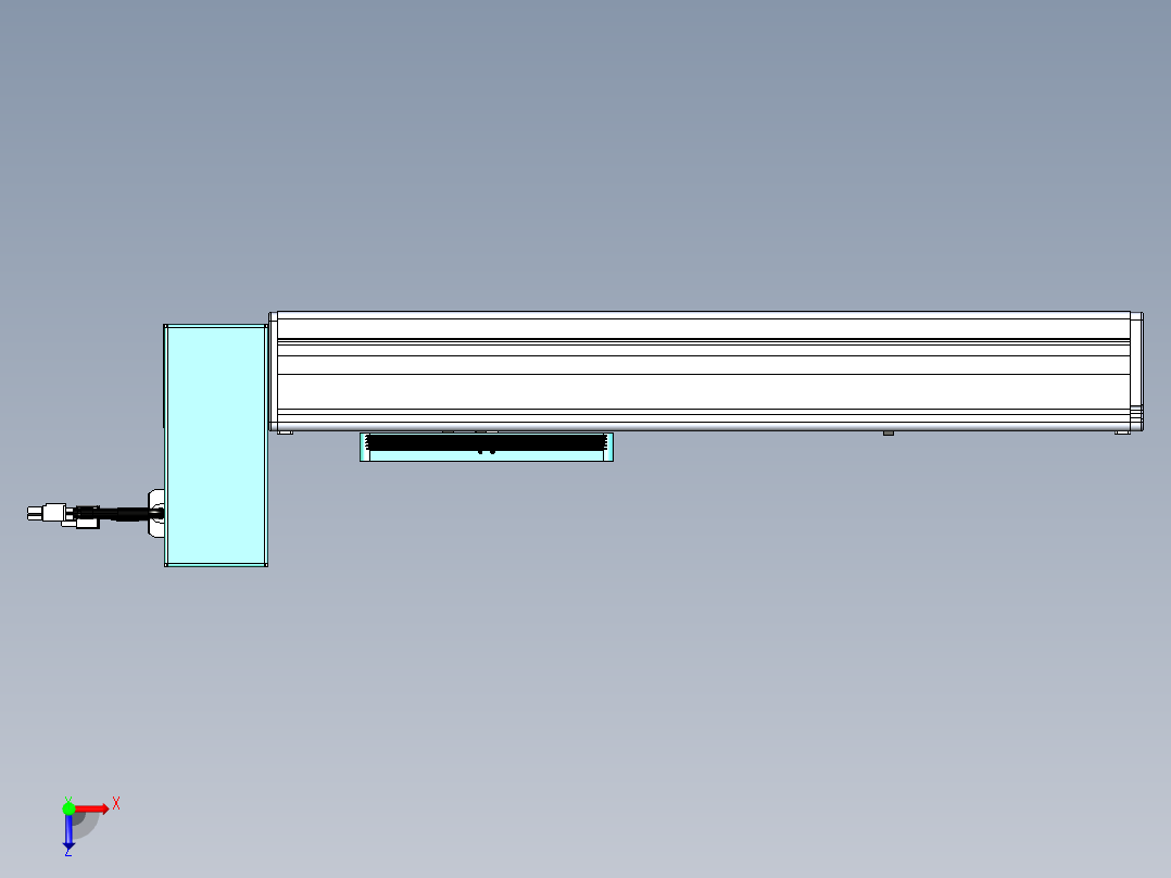 威洛博VBC同步带传动一无尘环境VBC14-L45-S250-BRU-ZP40-C3俯视图