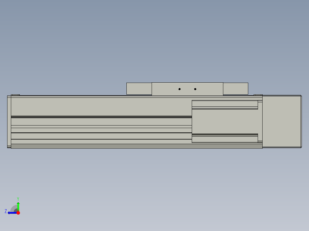 直线模组WG-LHC12-S100-R设计图纸右视图
