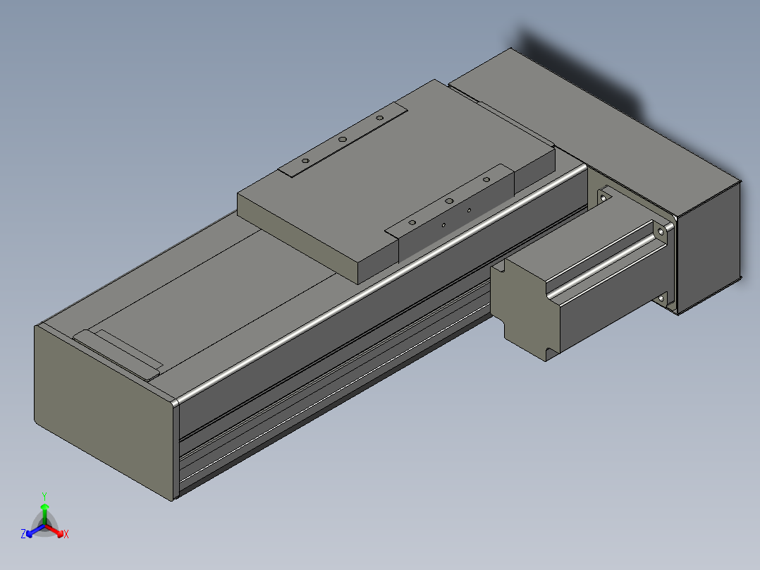 直线模组WG-LHC12-S100-R设计图纸正等轴测图
