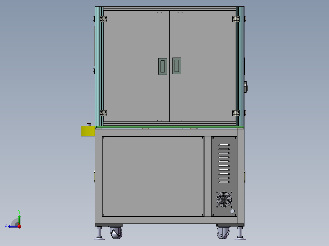 全自动贴标机_贴标签设备右视图
