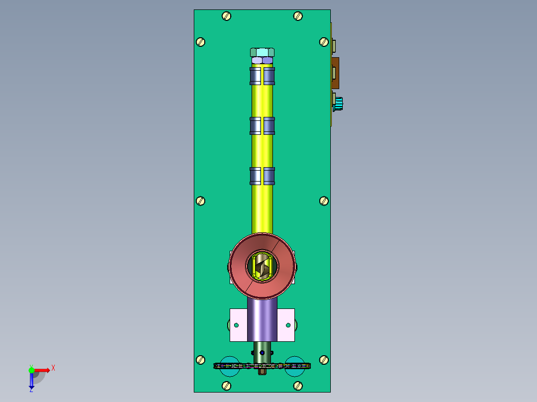 可降解塑化单螺杆挤出机俯视图