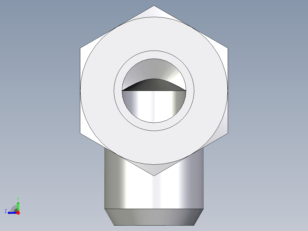 卡套式工业通用硬管接头EO_Weld_elbown_WAS25ZS右视图