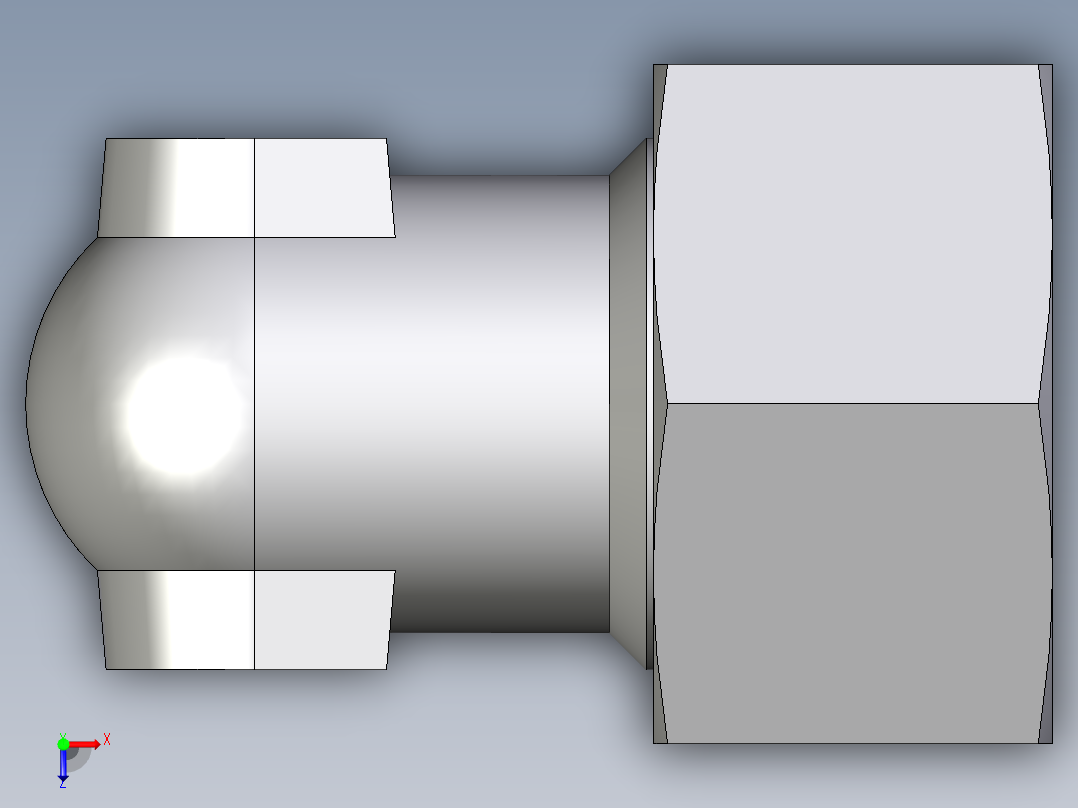 卡套式工业通用硬管接头EO_Weld_elbown_WAS25ZS俯视图