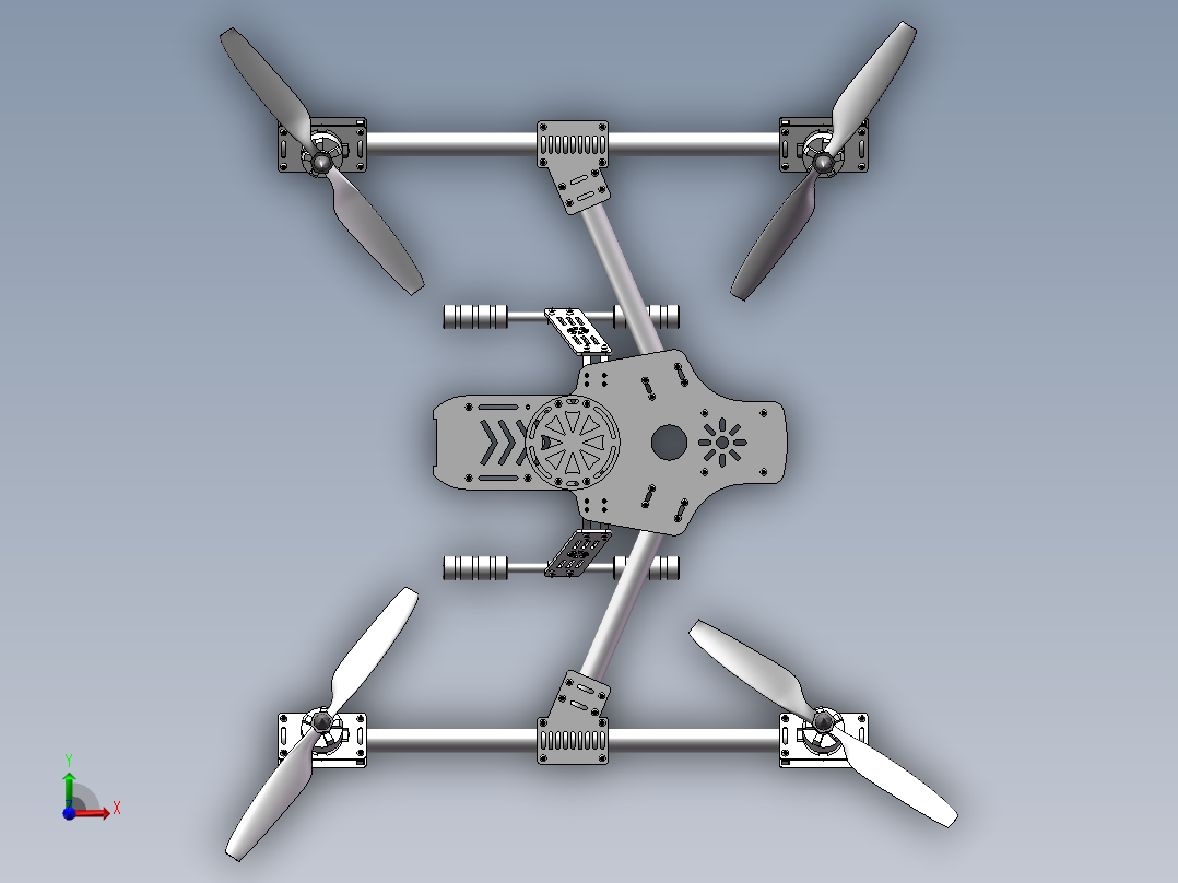 可调无人机前视图