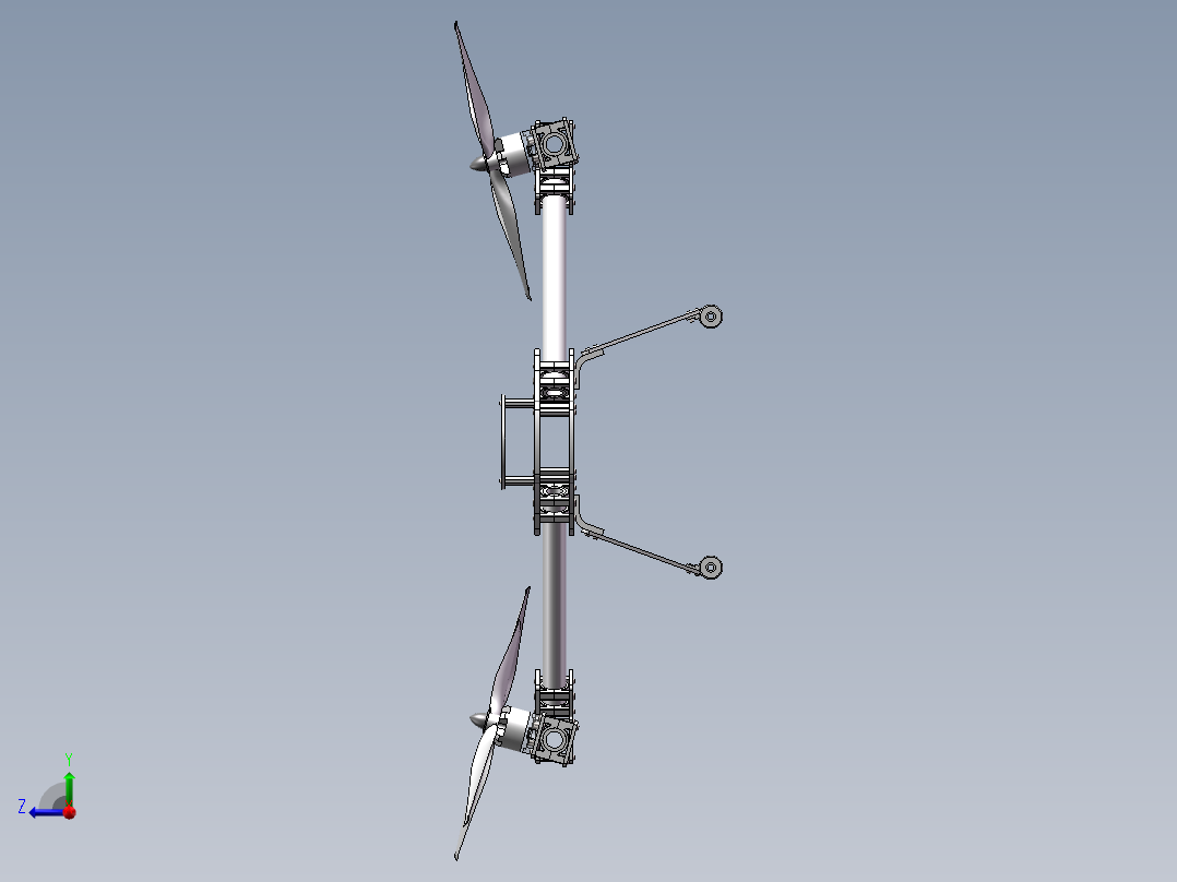 可调无人机右视图