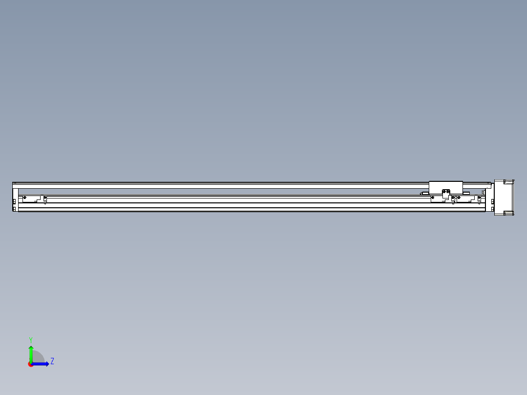 TPA-KNR-86E-1610C-L900A1-ML-BJ86-N3线性模块铝制底座左视图