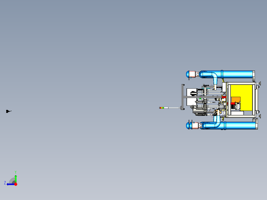 OP220+OP230 ECU及电机组装台右视图